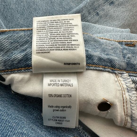 AGOLDE Criss Cross Straight Jeans in Dimension Size 26 Organic Cotton Raw Hem - Picture 14 of 14